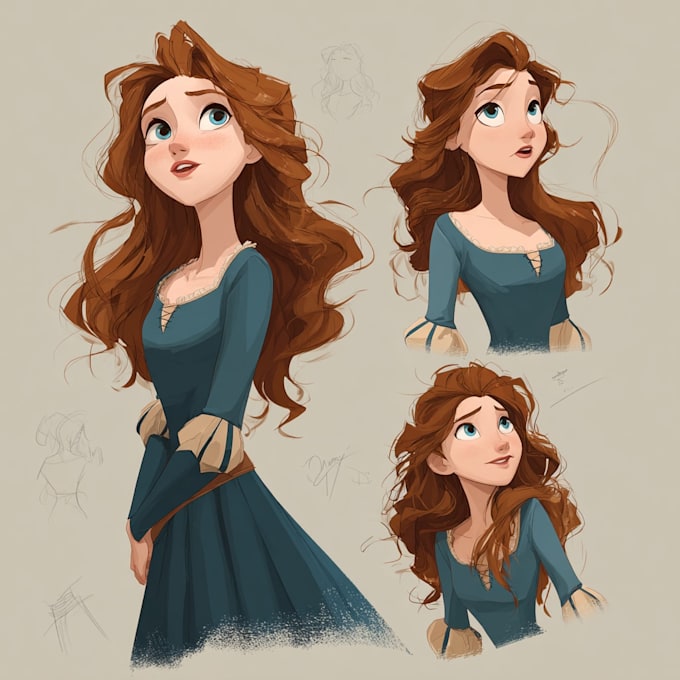 create a awesome  disney cartoon portrait