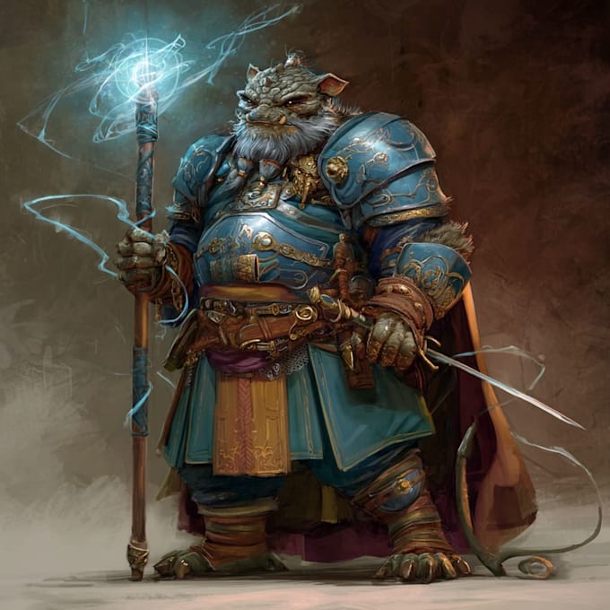 create fantasy dnd character or dnd character design
