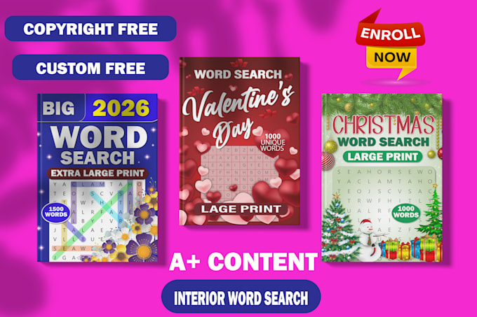 fun KDP word search, sudoku, and activity books for kids and adult