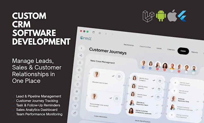 develop a custom CRM and erp software for enterprises with automation