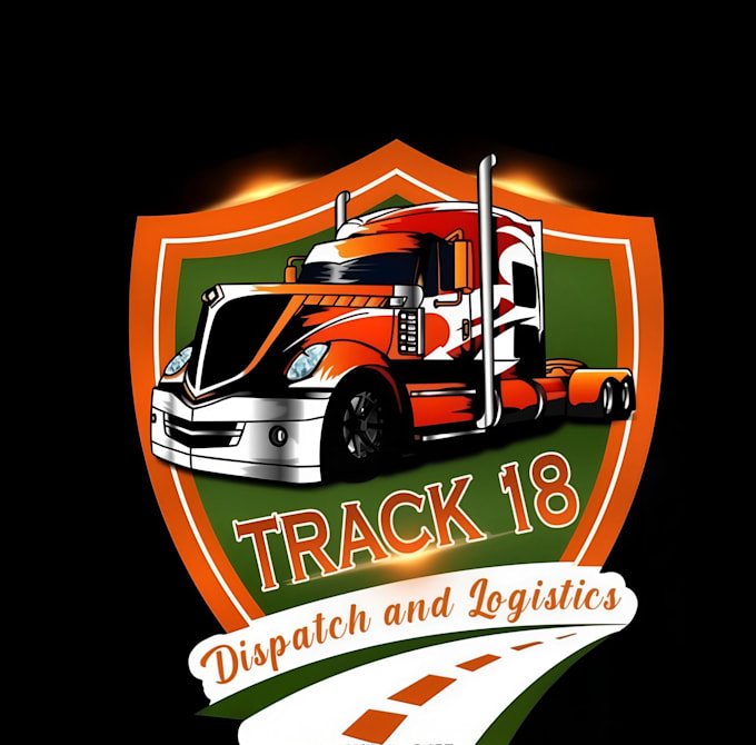 do unique trucking logistics dispatching transport logo