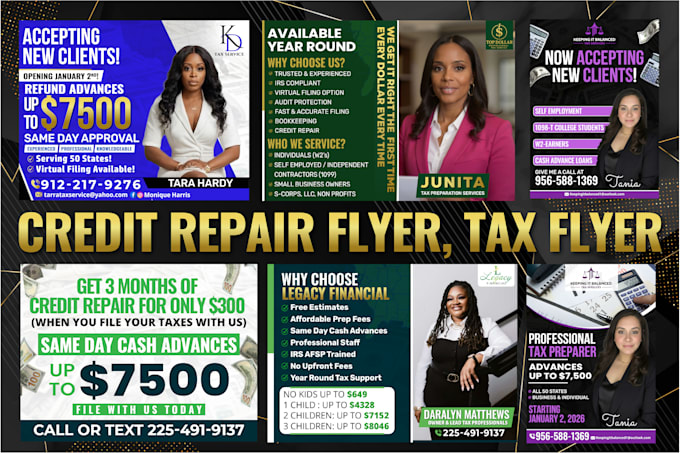 design an eye catching flyer for tax services