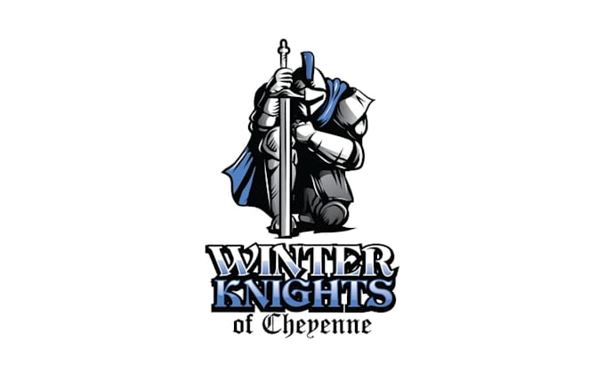 design winter knights medieval event logo