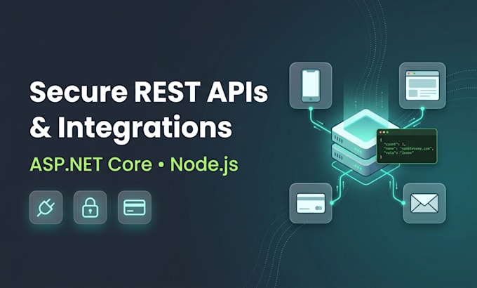 build rest apis and API integrations in asp net core or node js