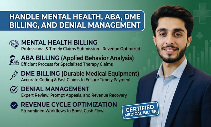 handle  mental health billing aba billing and dme billing denial management