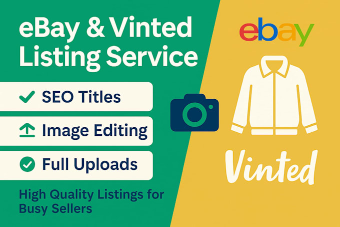 edit images and create SEO vinted or ebay listings