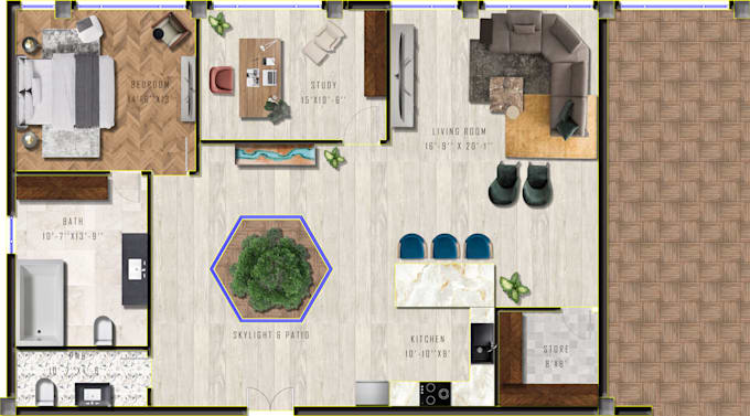 redraw 2d floor plan for real estate agent