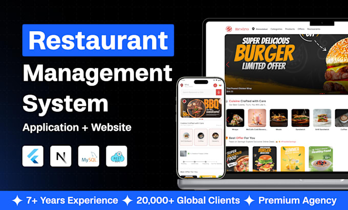 create an online restaurant website and apps