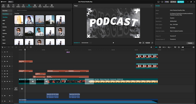 edit podcast,documentary or reels