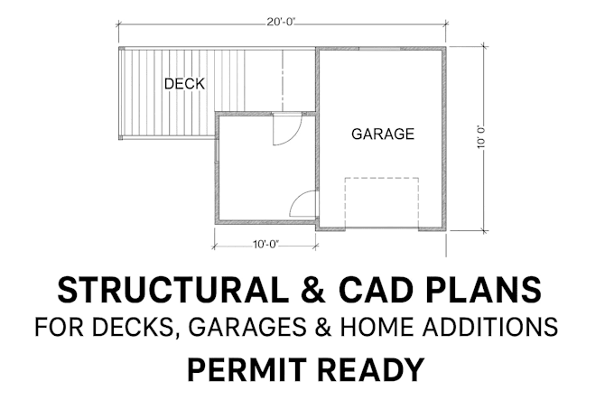 Code compliant structural plans for decks, garages, and home additions ...