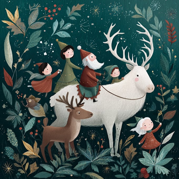 create christmas cards and illustrations
