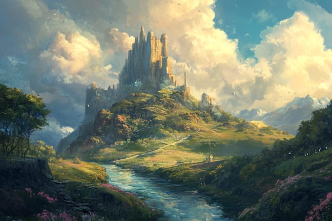create a realistic landscape or background illustration