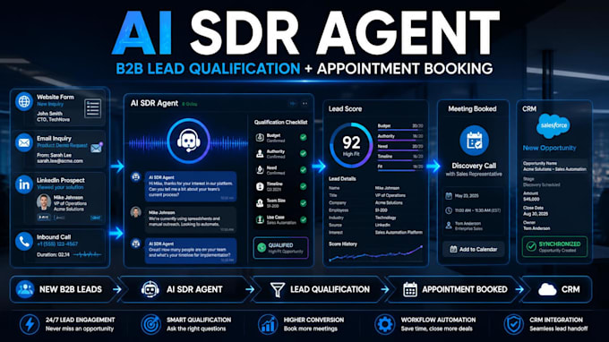 build an ai sdr agent for b2b lead qualification and appointment booking