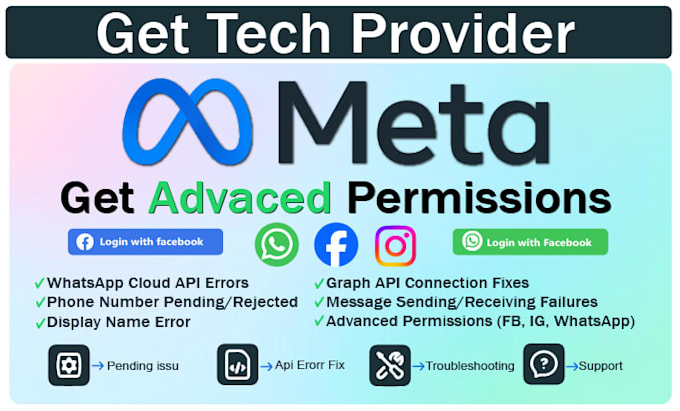 help you get whatsapp facebook and instagram advanced API permissions