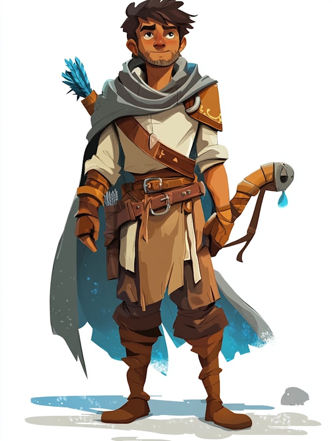 create a 2d character design and concept art for your game