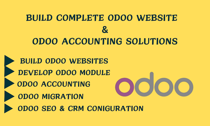develop build odoo website odoo CRM, setup odoo accounting customize odoo studio