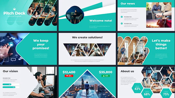design a professional medical or healthcare powerpoint presentation pitch deck