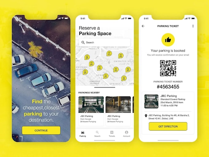 develop a custom car garage app and car parking app