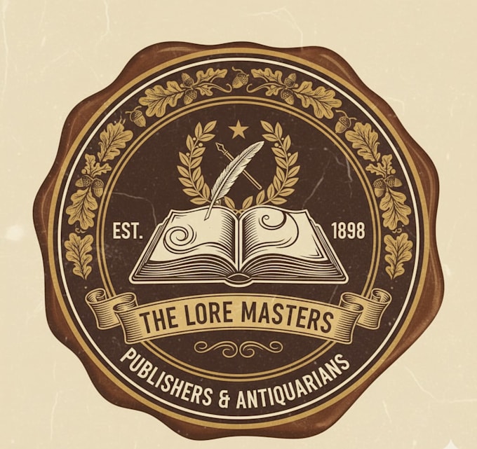 design a vintage book logo