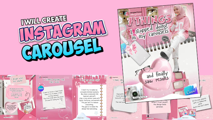 design instagram carousel post templates made with canva