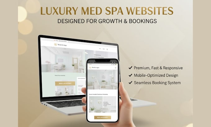 design med spa website or medical website using wordpress