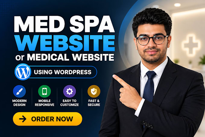 design med spa website or medical website using wordpress