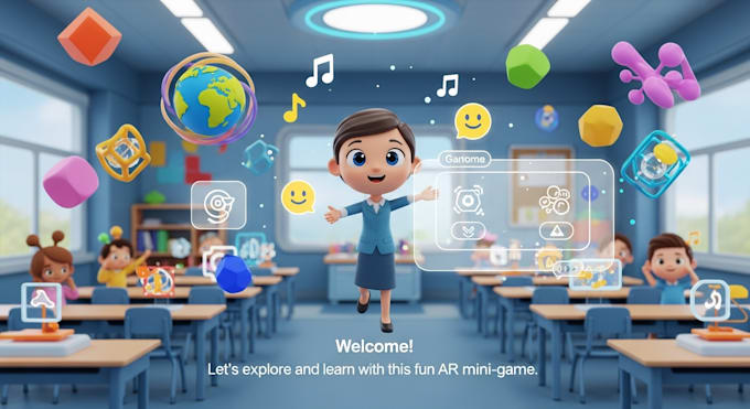 develop an ar educational mini game for kids to learn interactively