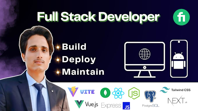 do full stack website development as full stack
