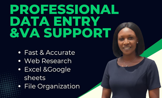 be your virtual assistant for data entry, research and admin tasks