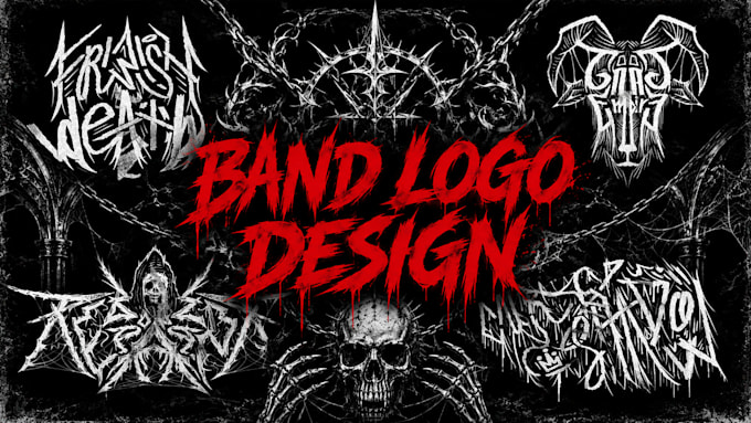 design modern metal hardcore band logo