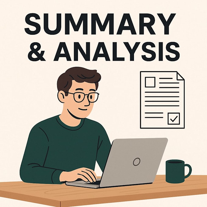 summarize and analyze your text clearly and professionally