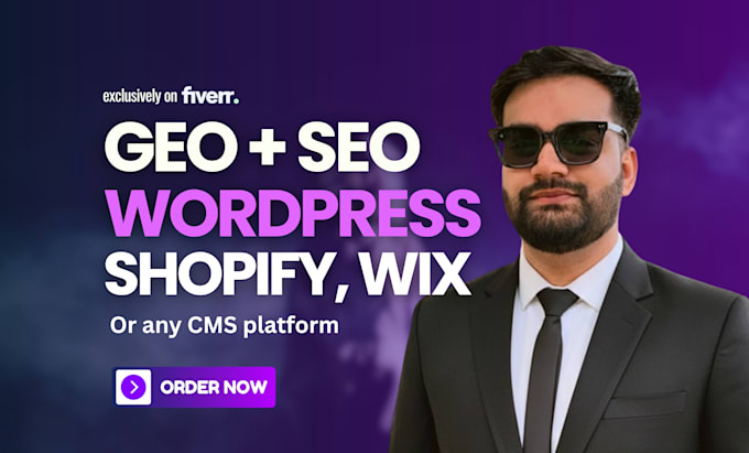 optimize your shopify, wordpress, squarespace or wix site for GEO and ai SEO