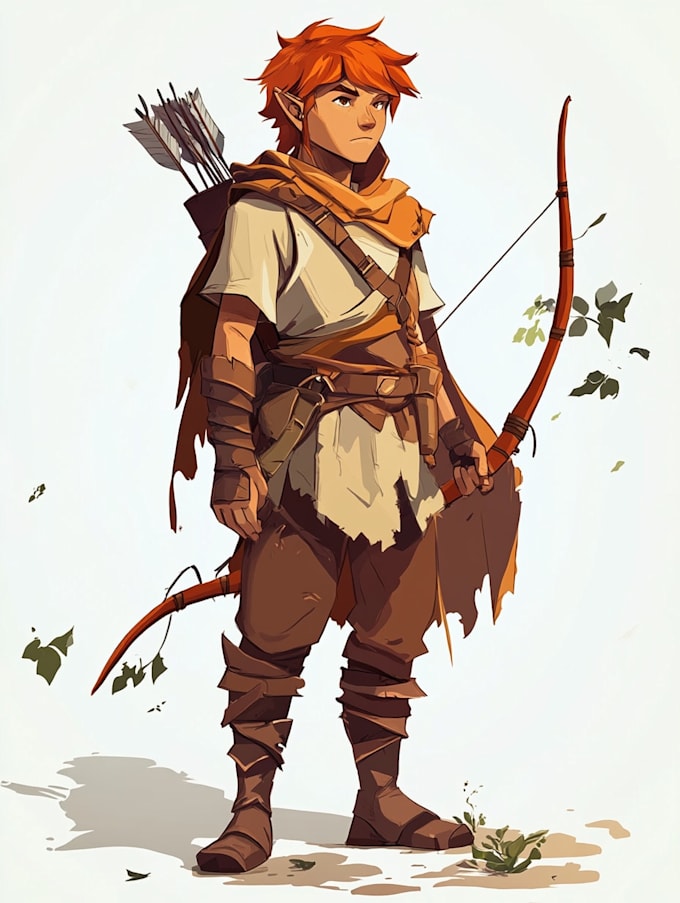do a 2d character design and concept art for your game