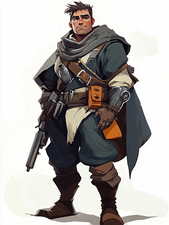 Dibujar bocetos, diseño de personajes en 2d y arte conceptual para juegos