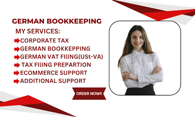 do german bookkeeping, corporate tax , vat filing  elster, lexoffice, income tax