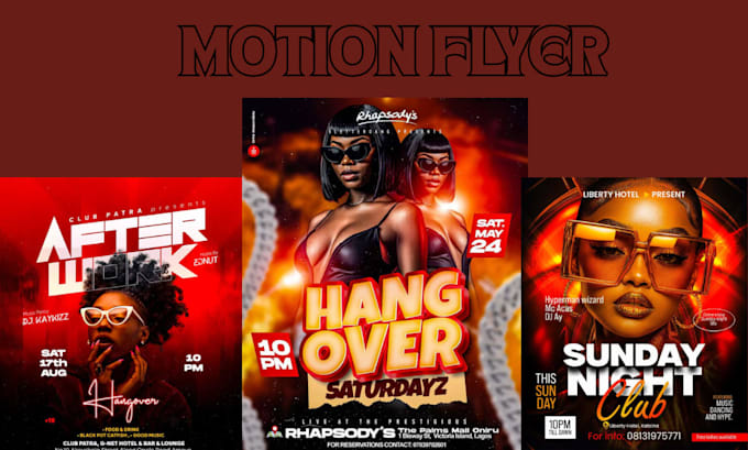 Create animated motion flyer for event, party, club or social media by ...