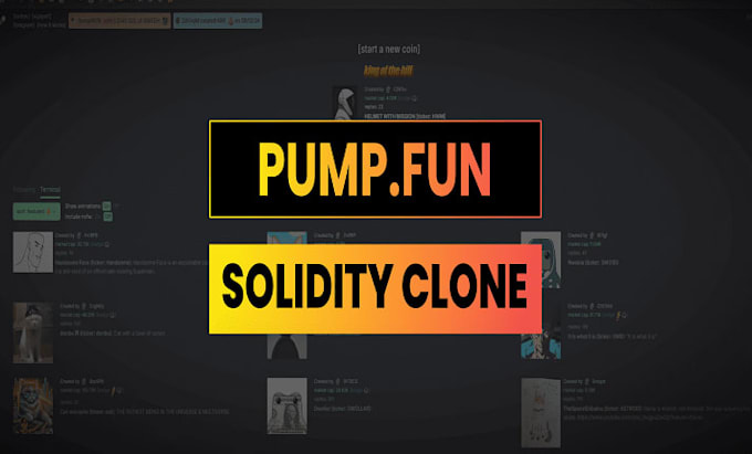 clone pumpfun, pancakeswap, uniswap, pinksale website with smart contract