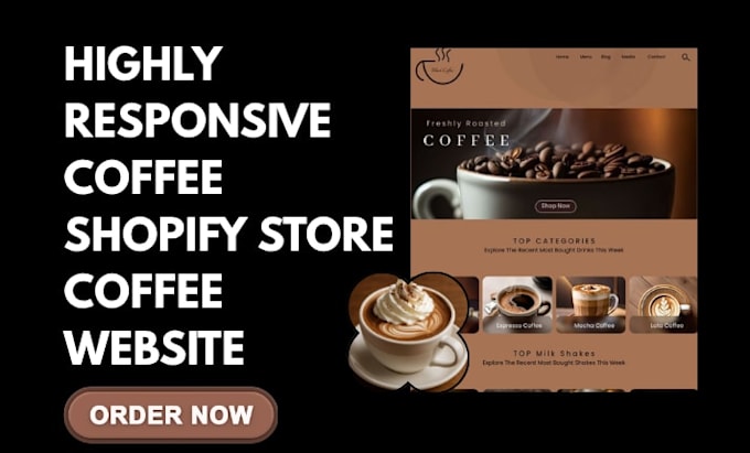 design branded coffee shopify coffee store coffee website coffee cafe website