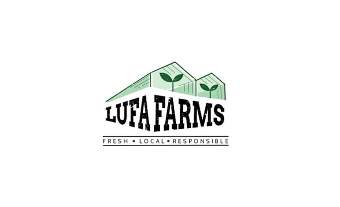 make minimal feeding cities logo with rooftop farms
