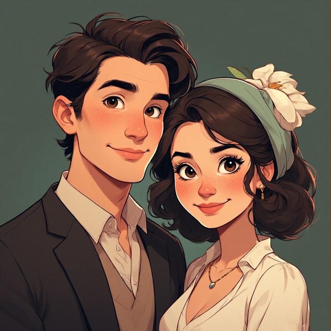 make couple portrait illustrations