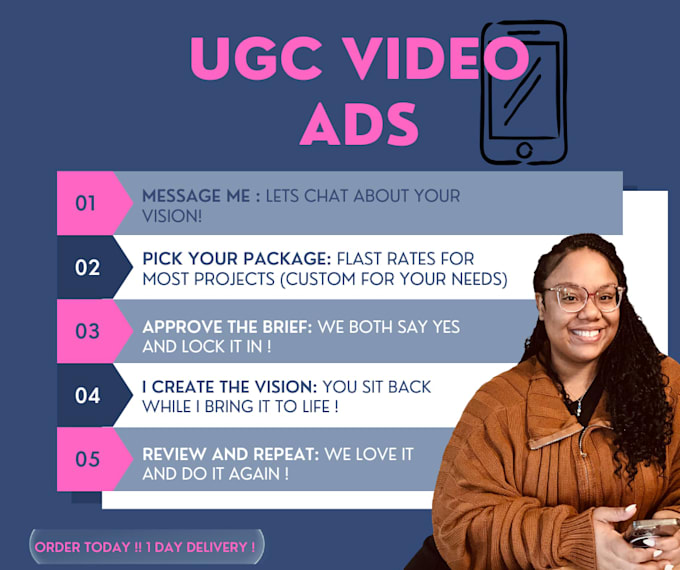 create ugc video ads for tiktok, instsgram or facebook