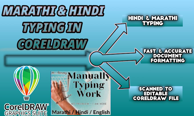 do hindi and marathi typing in coreldraw fast accurate