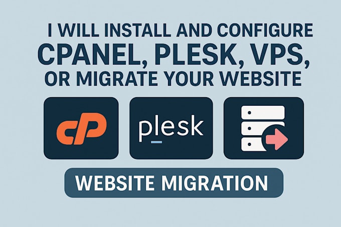 install and configure cpanel, plesk, vps, or migrate