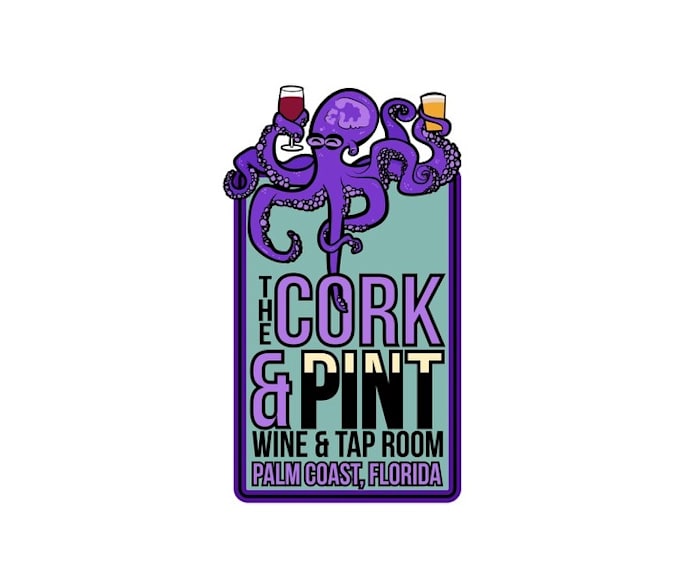 design amazing perfect beach wine logo