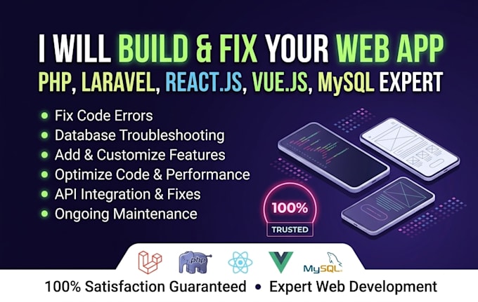 fix laravel, react, or vue js bugs and optimize