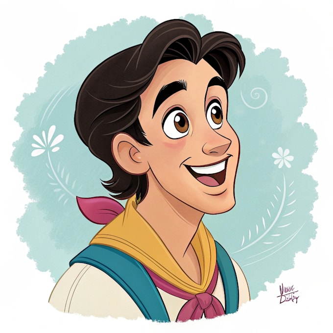 portrait into a disney style cartoon