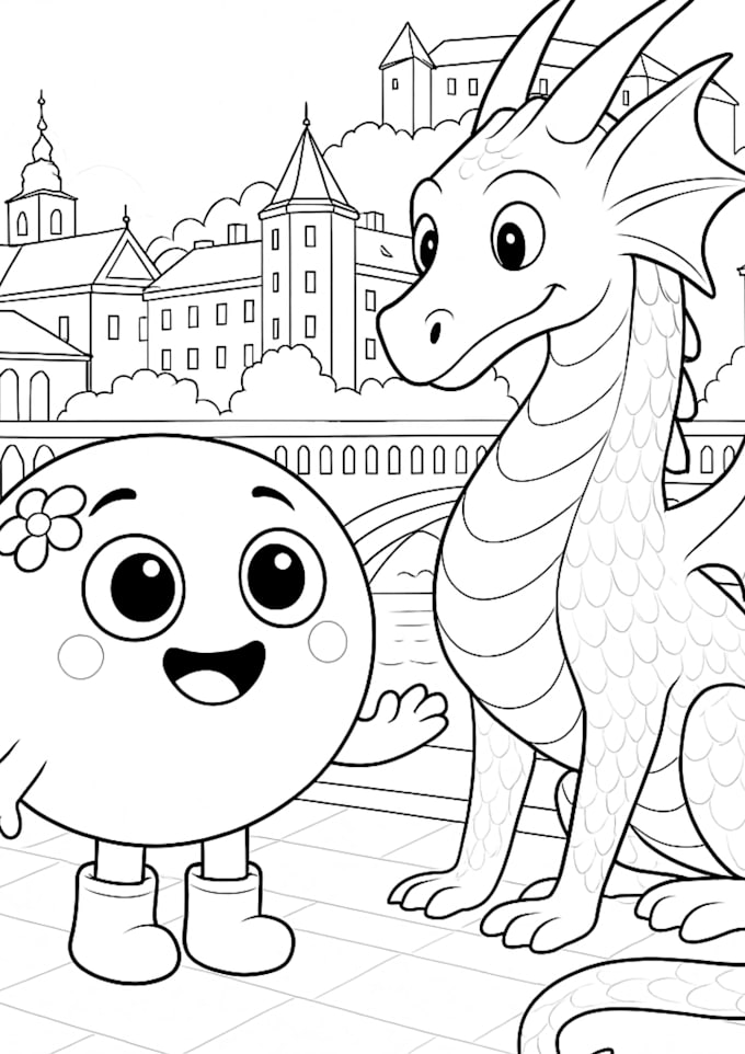 create cute kids coloring pages, activity sheets or educational printable