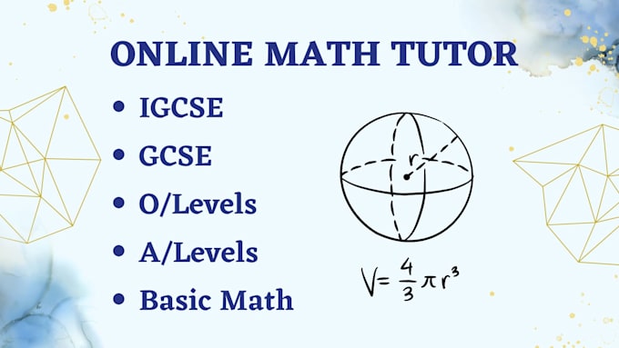 tutor gcse igcse o,alevels math