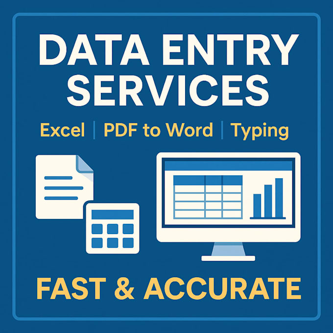 do accurate data entry, typing work, and PDF to excel conversion