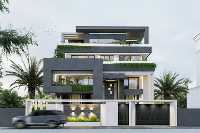 create photorealistic exterior architectural renders
